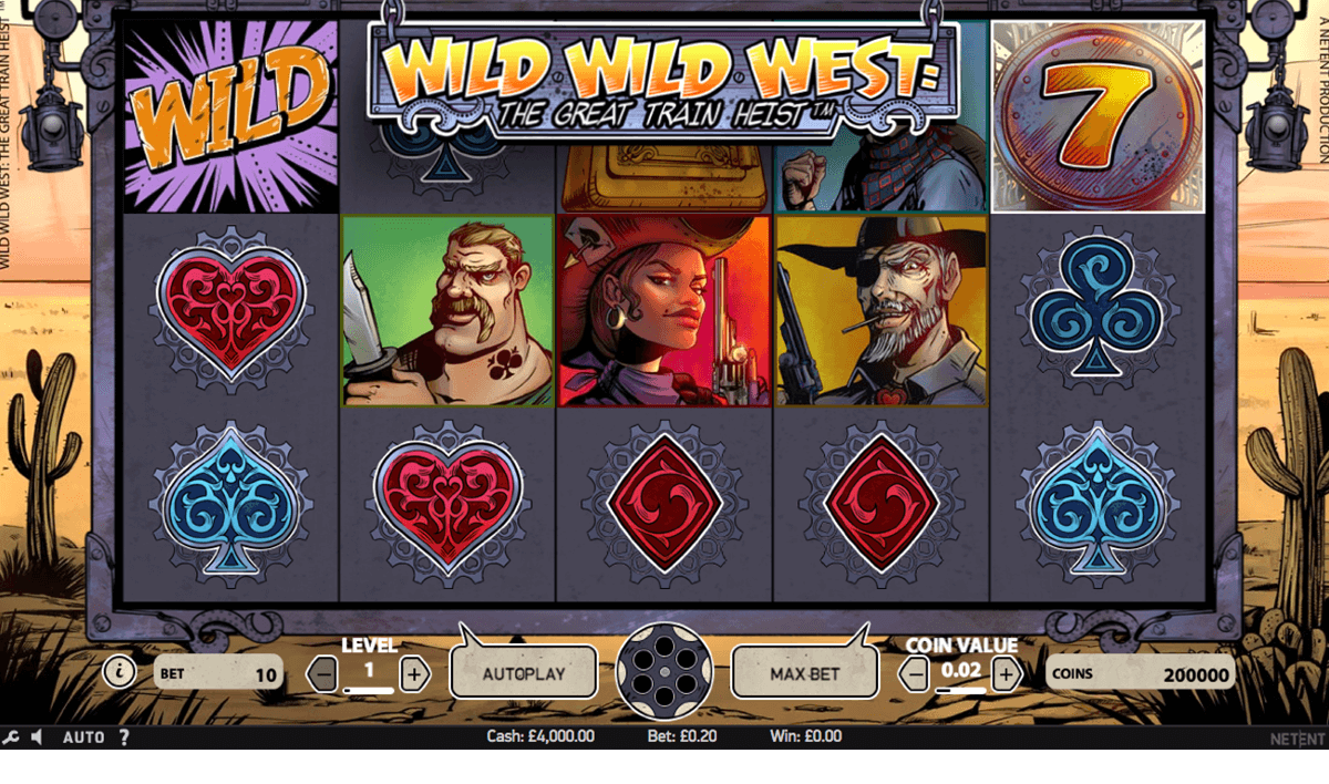 wild wild west the great train heist netent casinospil online 